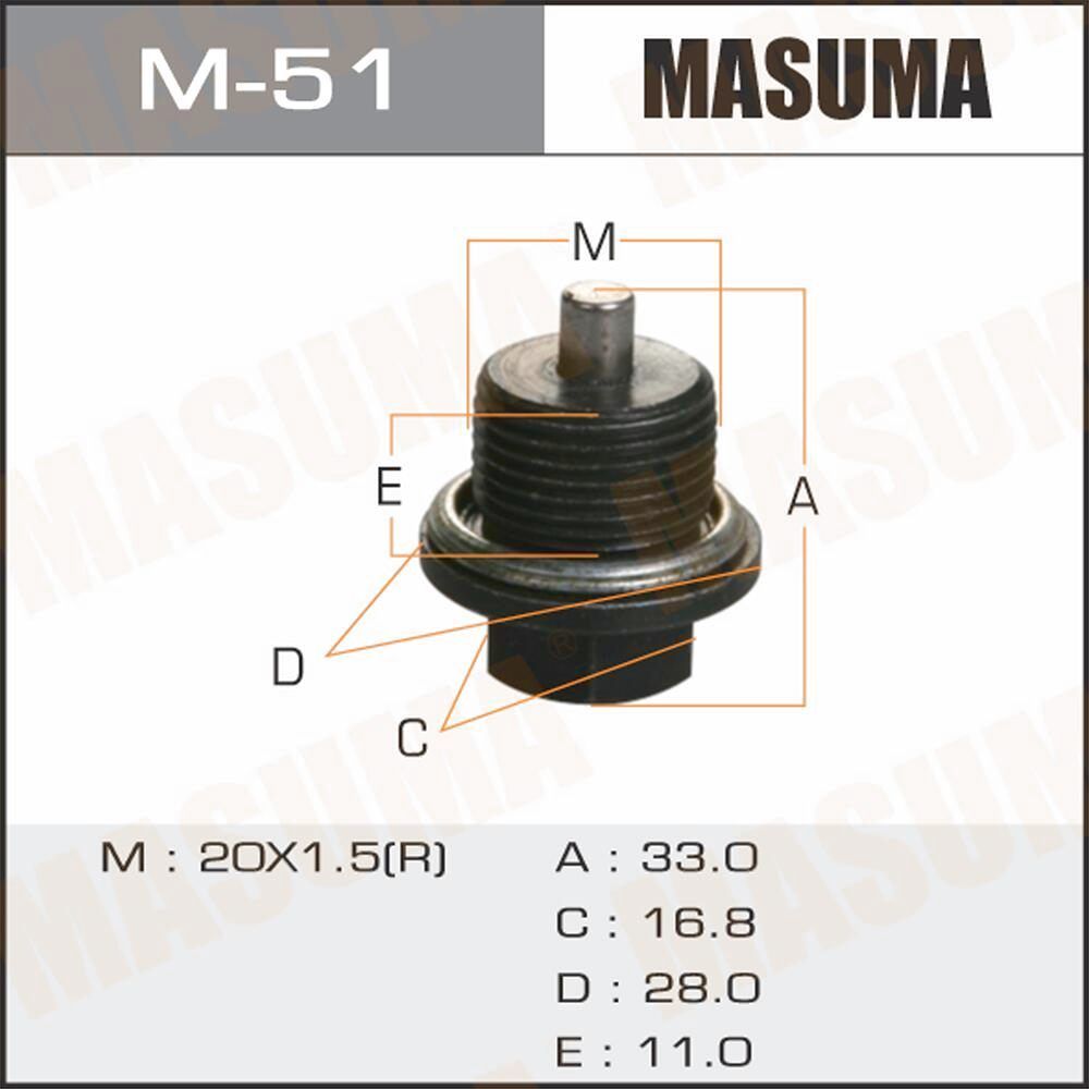 Masuma M51 болт маслосливной Subaru