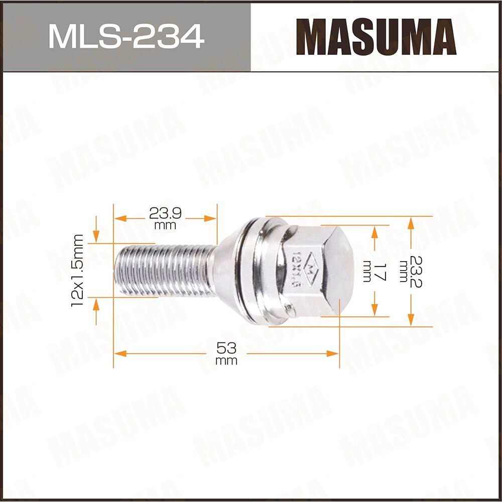 Masuma MLS234 12/1,5 конус L/23,9 хром